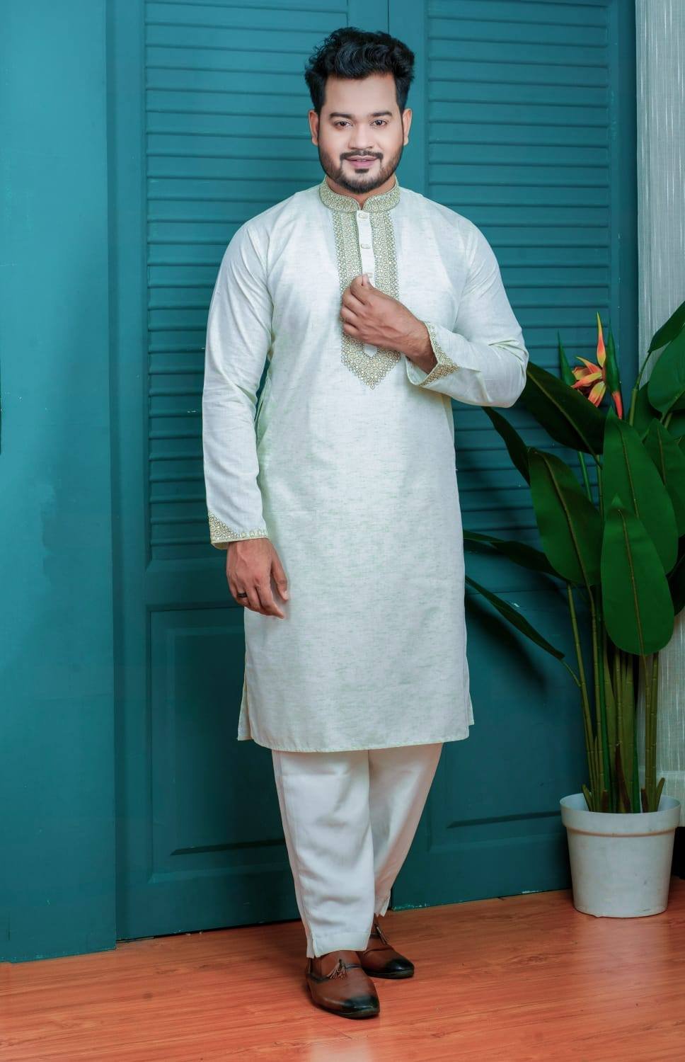 প্রিমিয়াম কট এম্ব্রয়ডারি পাঞ্জাবি